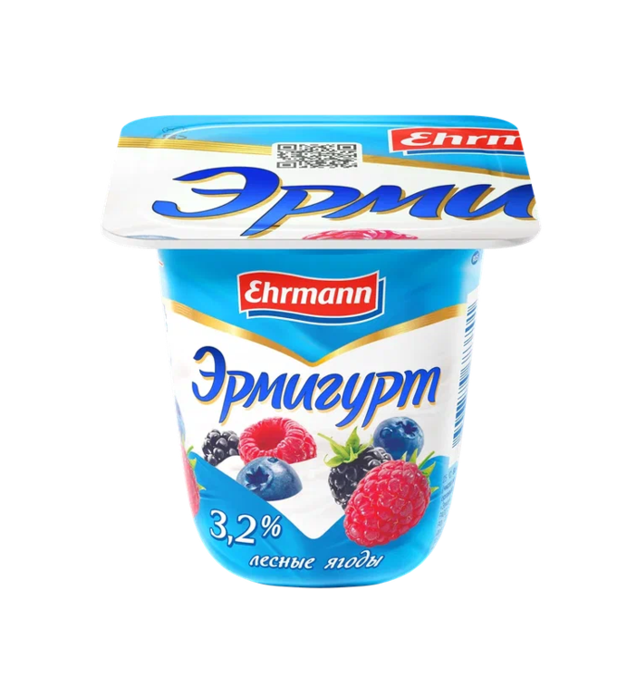 

Йогурт Эрмигурт Молочный 3.2% с лесными ягодами 100 г 1 шт.