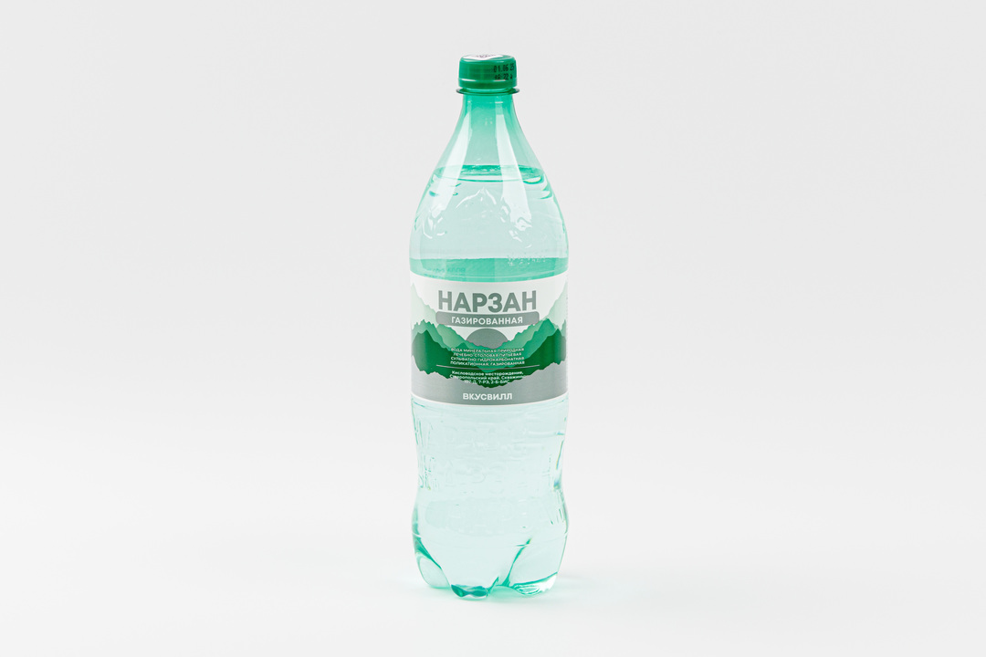 

Вода минеральная ВкусВилл Нарзан газированная 1 л