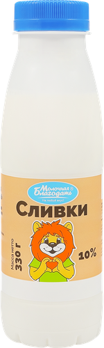 

Сливки Молочная Благодать пастеризованные 10%, 330 мл