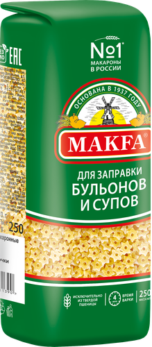 

Макароны Makfa звездочки группа А высший сорт 250 г