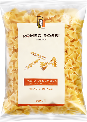 

Паста Romeo Rossi Farfalle, из муки твердых сортов пшеницы, 500 г