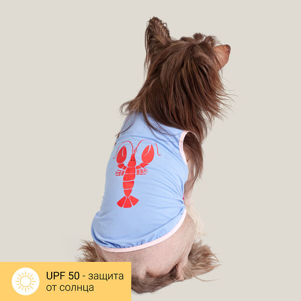Майка Petmax голубая с лобстером размер 2XL