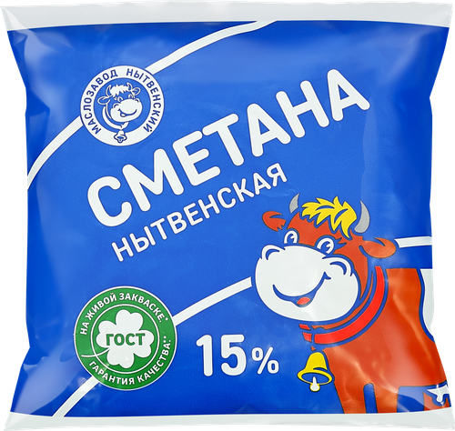 

Сметана Маслозавод Нытвенский 15% 400 г