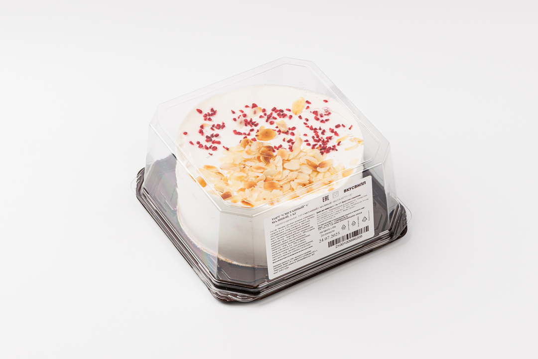 

Торт ВкусВилл Сметанный с малиной 1 кг