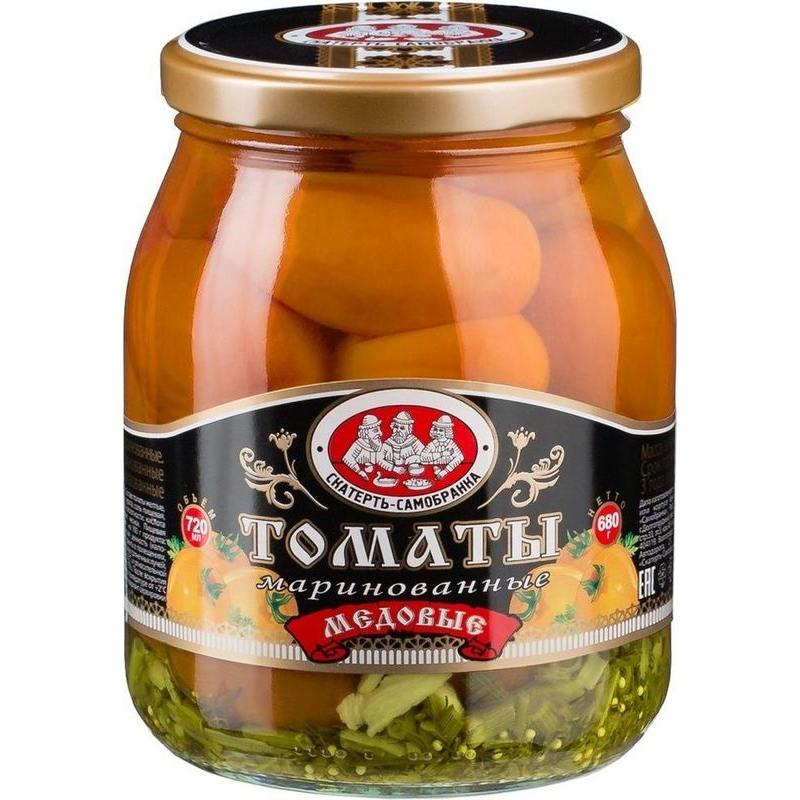 

Томаты Скатерть-Самобранка Медовые маринованные 680 г