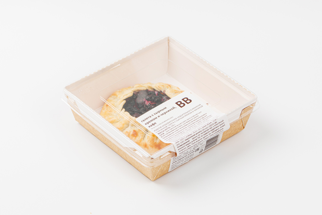 

Галета ВкусВилл с сырным кремом и черникой кафе 150 г