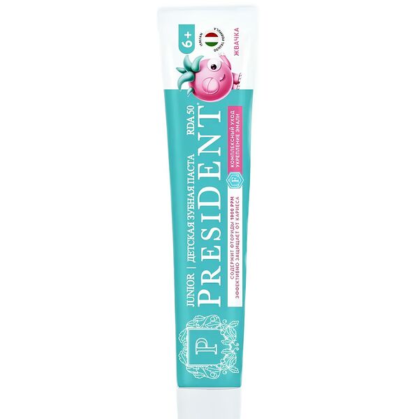 Зубная паста детская President Жвачка 6+ 70 г