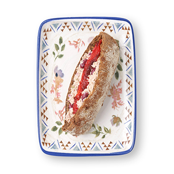 

Чиабатта ржаная с тунцом и печеным перцем, 165 г