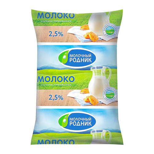 

Молоко ультрапастеризованное Молочный родник 2.5% без змж 900 мл