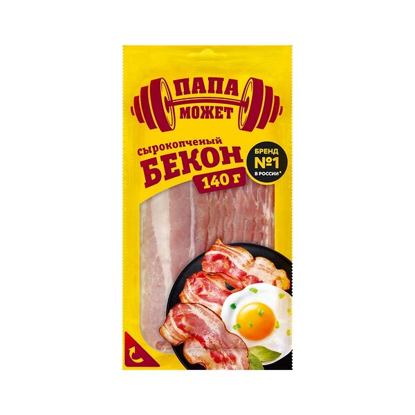 Бекон Папа может с/к с/н в/у 140г МК Останкино