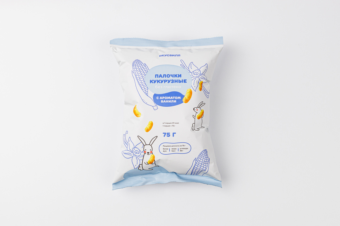 

Палочки кукурузные с ароматом ванили 75 г