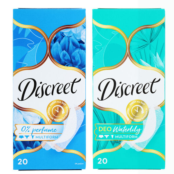 Прокладки ежедневные discreet, в ассортименте, 20 штук