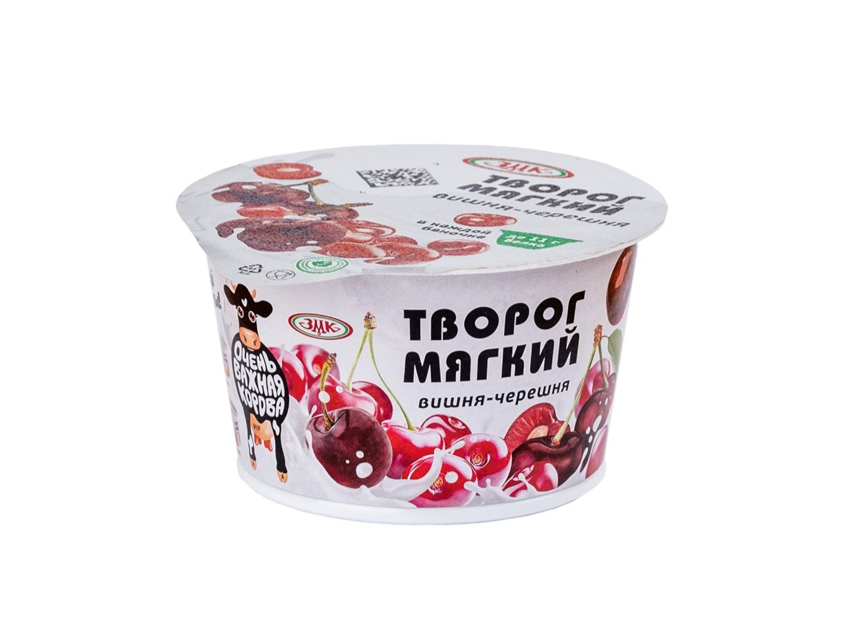 

Творог Очень Важная Корова мягкий с вишней-черешней 4.2% 125 г