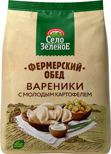 

Вареники Село Зелёное Фермерский обед с молодым картофелем 700 г