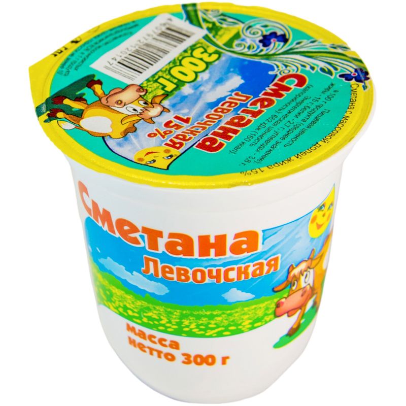 

Сметана Левочская 15% 300 г