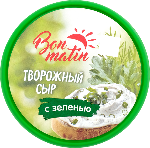 

Сыр творожный Bon Matin с зеленью 30% 130 г