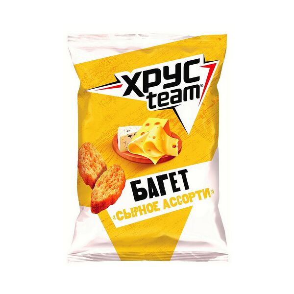 Сухарики Хрусteam багет Сырное Ассорти 60г
