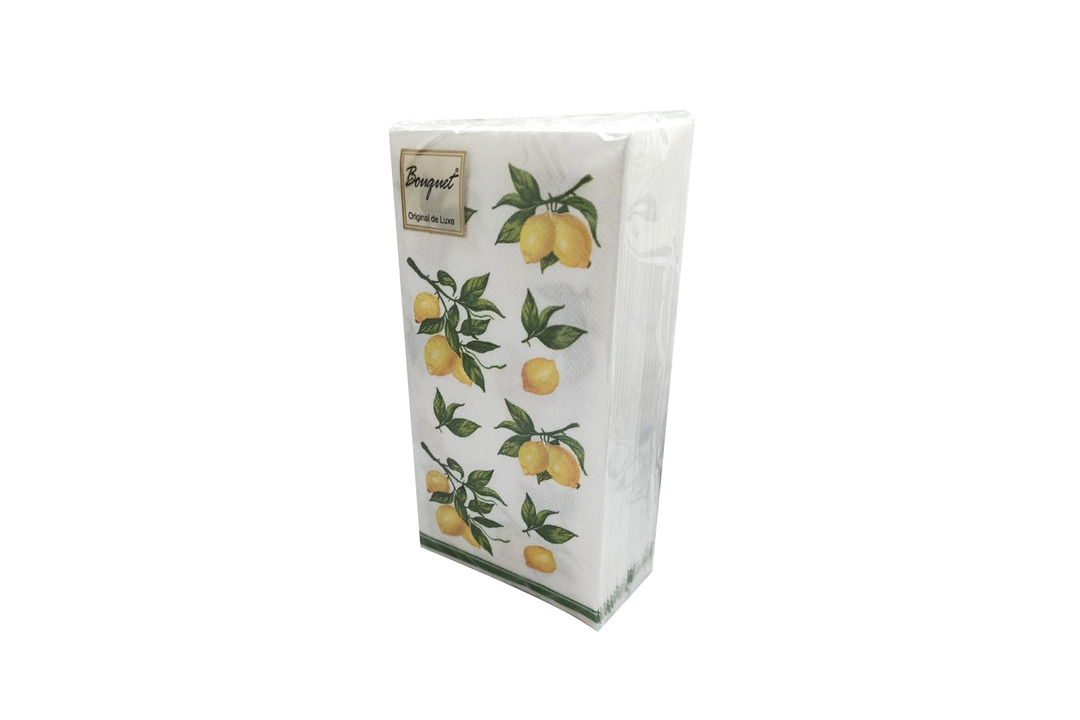 

Салфетки бумажные Art Bouquet Original de Luxe с лимонами 2-слойные 33 см