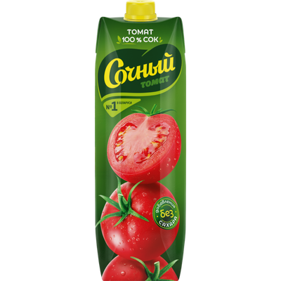 Сок «Сочный» томат, с мякотью, с солью, 1 л