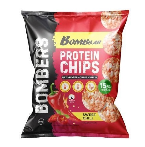 Чипсы Bombbar протеиновые сладкий чили 50 г