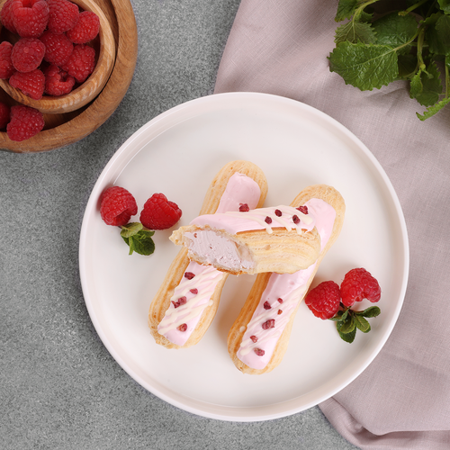 

Набор пирожных Лента Fresh Эклер малиновый, 180г