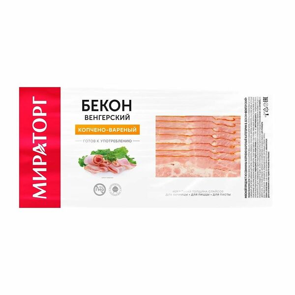 Мясной продукт бекон венгерский Мираторг 200 г