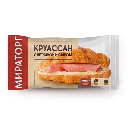 

Круассан Мираторг с ветчиной и сыром замороженный 110 г