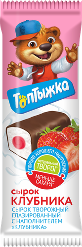 

Сырок глазированный Топтыжка с клубникой 12% 45 г