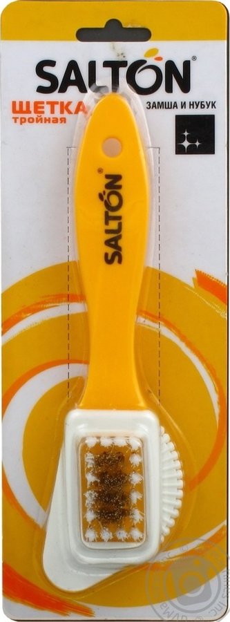 

Щетка тройная Salton Тройная 3 в 1 для изделий из замши и нубука цвет в ассортименте