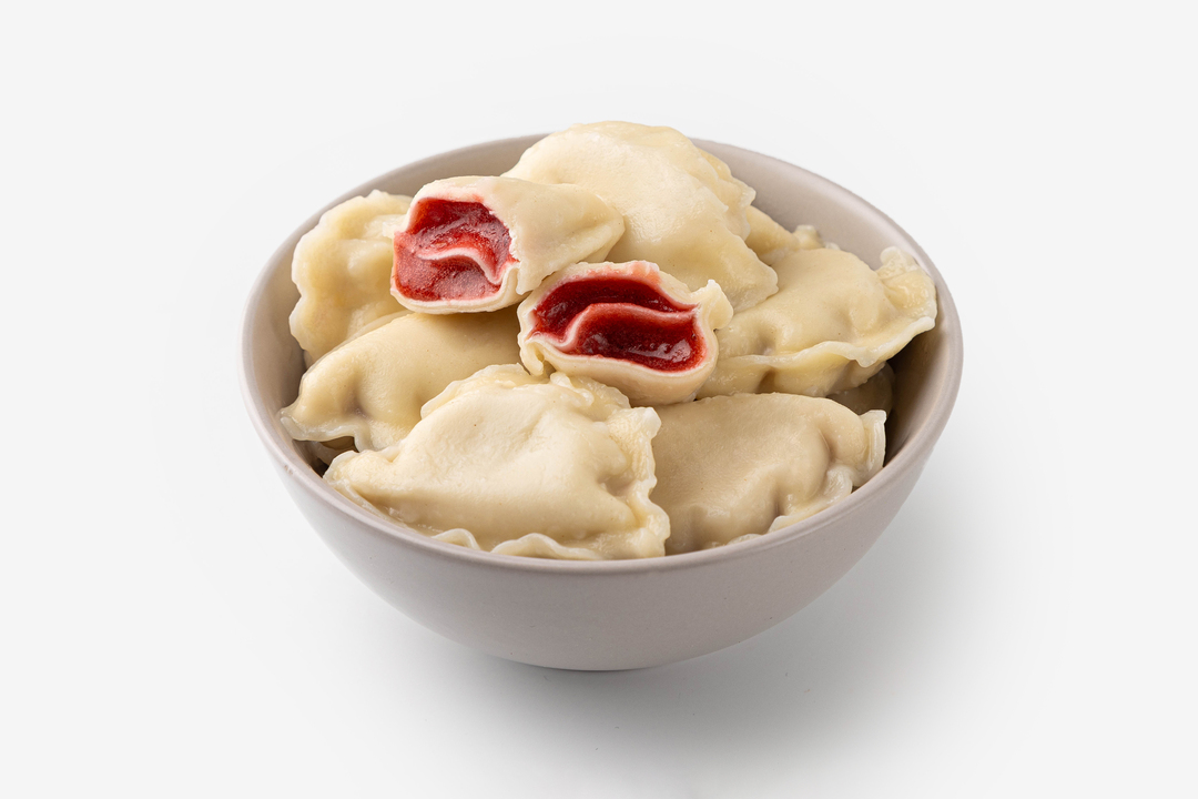 

Вареники ВкусВилл двулепные с клубникой и малиной продукт замороженный 500 г