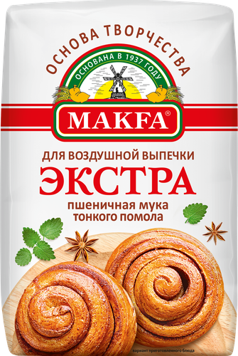 

Мука пшеничная Makfa тонкого помола экстра 2 кг