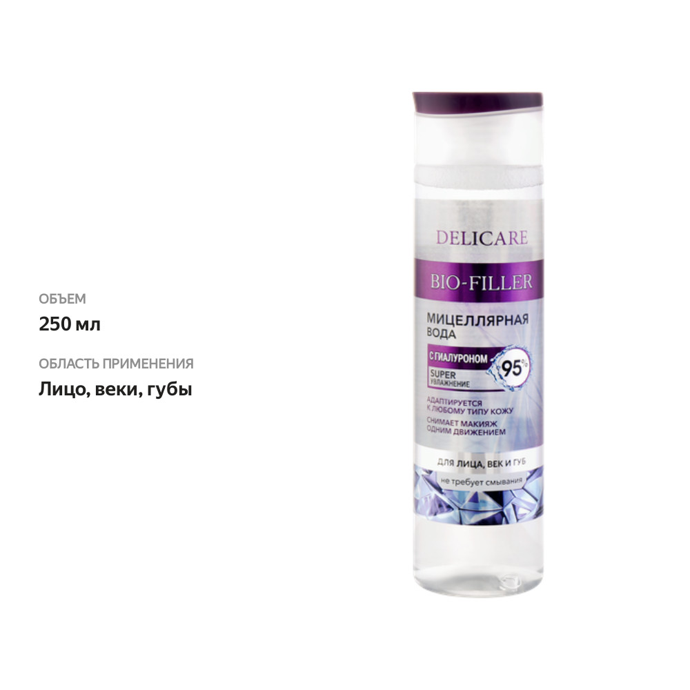 

Мицеллярная вода Delicare Bio-Filler с гиалуроном 250 мл