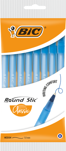 

Набор шариковых ручкек Big Round Stic, синий, 8 шт