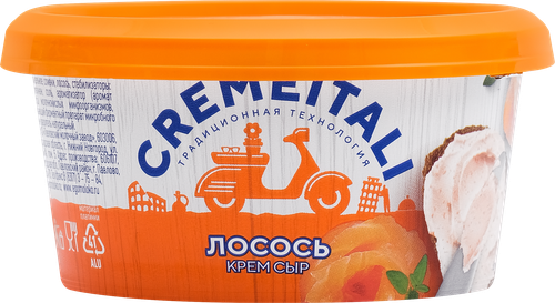 

Сыр Cremeitali творожный Крем сыр с лососем без змж 140 г