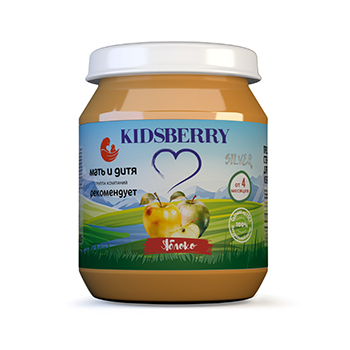 

Пюре Kidsberry яблоко без сахара с 4 месяцев 100 г