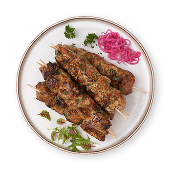 

Шашлык Азбука Вкуса из свиной шеи в кефирном маринаде запеченый, вес