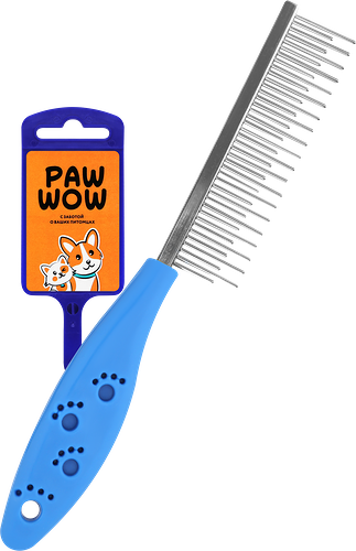 Расческа для животных Лента 18x3 см металлическая, разнозубая, в ассортименте