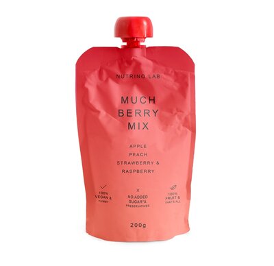 Пюре Nutrino Lab Яблоко персик клубника малина без сахара 200 г