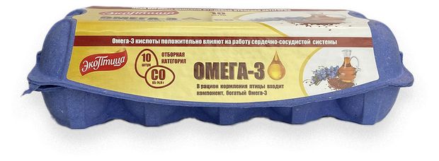 

Яйца куриные Экоптица столовые отборные СО Омега-3 белое 10 шт.