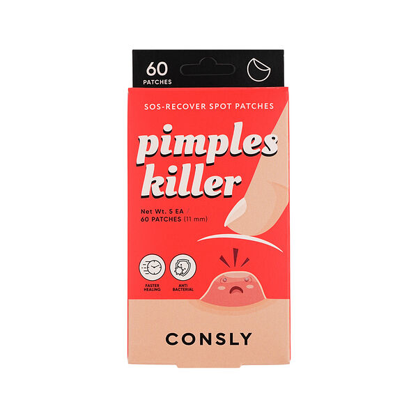 Набор точечных пластырей для лица Consly Pimples Killer SOS-Recover (активные), 60 шт