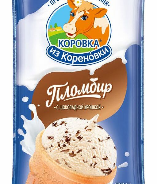 Пломбир Коровка из Кореновки с шоколадной крошкой 15% 80 г