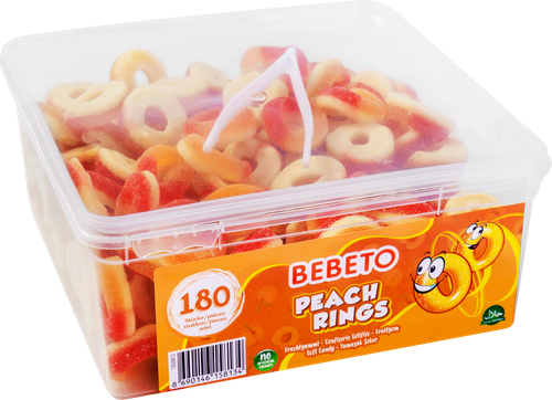 

Мармелад жевательный Bebeto Peach Rings со вкусом персика 1080 г