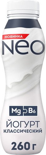

Йогурт Neo классический обогащенный магнием и витамином B6 1.8% 260 г