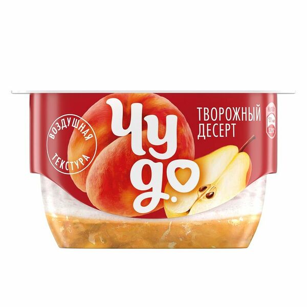 Творог взбитый Чудо Персик-груша 4.2% 100 г