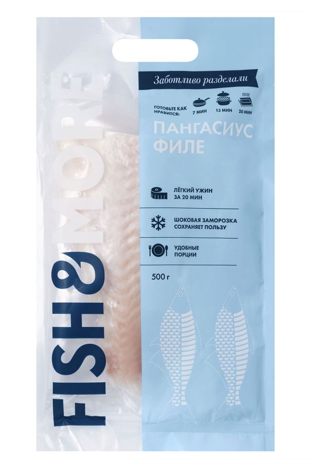 

Пангасиус Fish&More филе без кожи свежемороженое 500 г