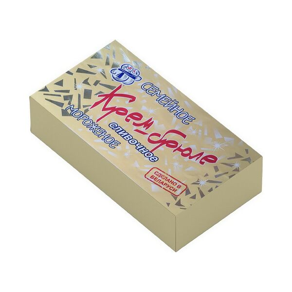 Мороженое СЕМЕЙНОЕ сливочное крем-брюле брикет вес 230г Хладокомбинат №2