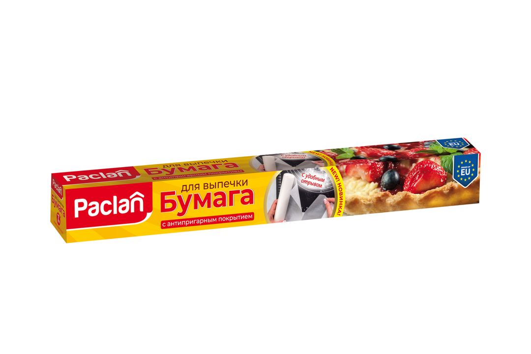 

Бумага для выпечки Paclan в рулоне с перфорацией 36х42 см силиконизированная, 16 листов