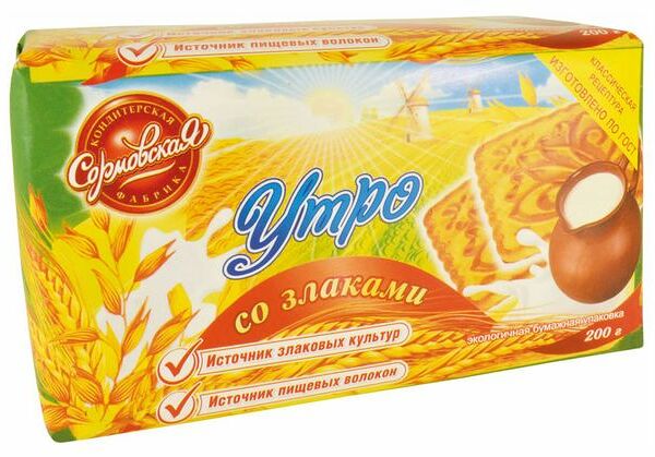Печенье Сормовская кондитерская фабрика утро со злаками 200 г