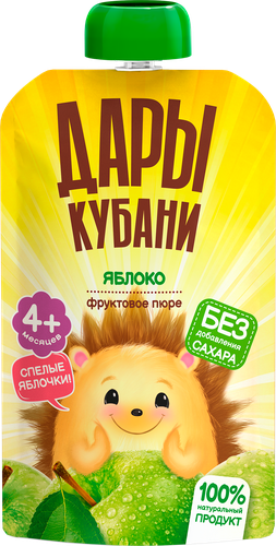 

Пюре фруктовое Дары Кубани Яблоко с 4 месяцев 90 г