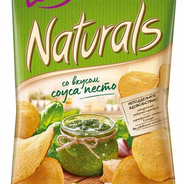 Чипсы картофельные Lorenz Naturals cо вкусом соуса песто 100 г